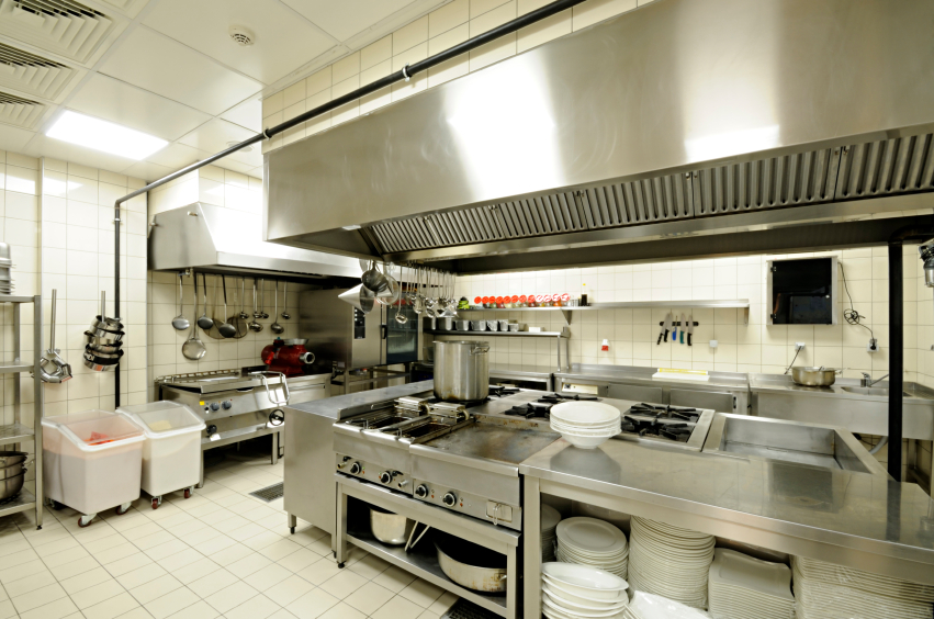 Image of a clean commercial kitchen